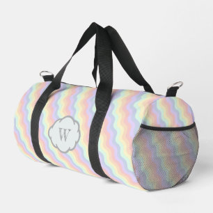 Pastel Rainbow Waves Duffle Bag