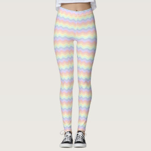 Pastel Rainbow Waves Leggings