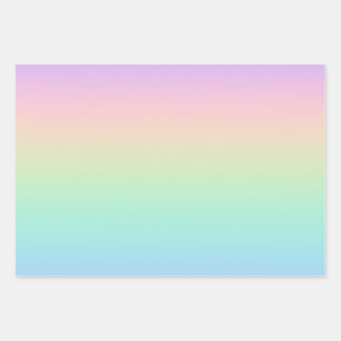 Pastel rainbow wrapping paper sheet