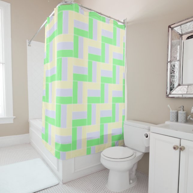 Pastel Rectangles Pattern White Dashed Lines (In Situ)