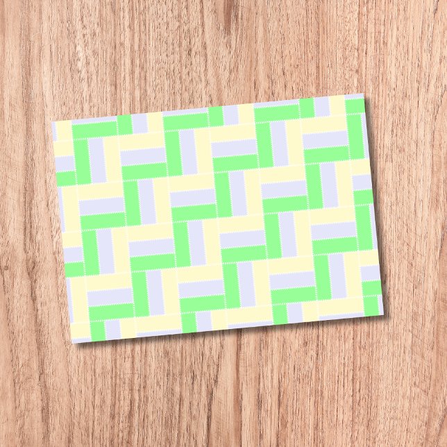 Pastel Rectangles Pattern White Dashed Lines Post-it Notes (Creator Uploaded)
