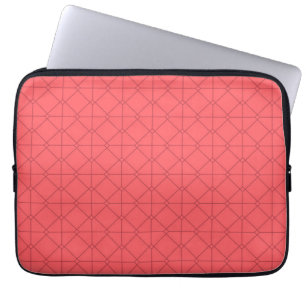 Pastel red, cool, trendy, decorative illustration laptop sleeve