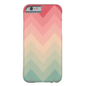 Pastel Red Pink Turquoise Ombre Chevron Pattern Case-Mate iPhone Case (Back)