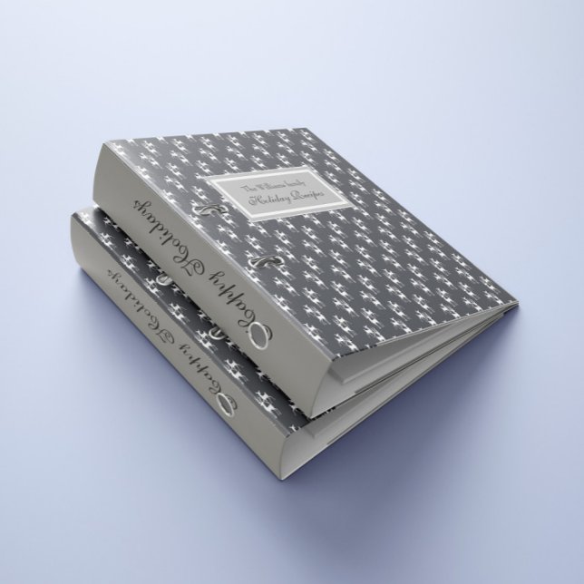 Pastel reindeer holiday monogram Recipe Binder (Creator Uploaded)