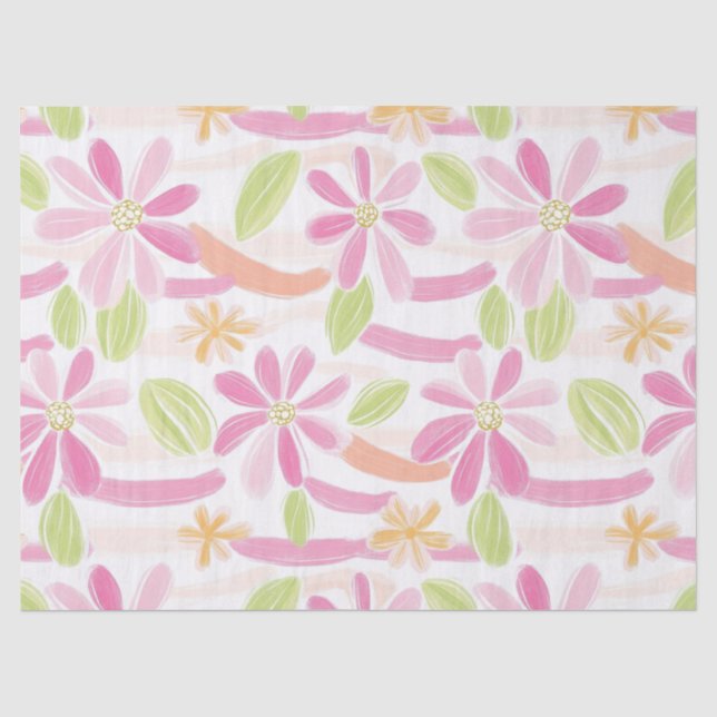 Pastel Retro Floral (2) Tissue Paper (Front)