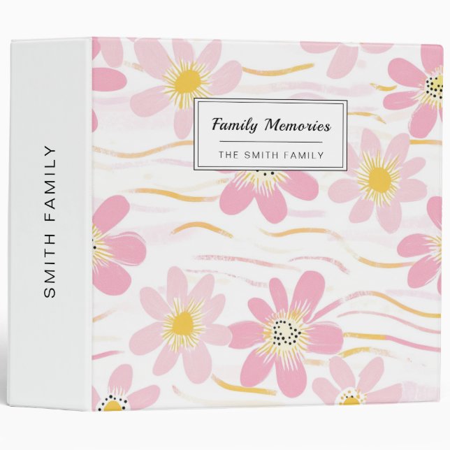 Pastel Retro Floral (4) Binder (Front/Spine)