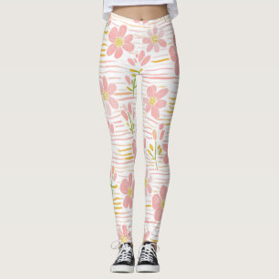 Pastel Retro Floral (6) Leggings
