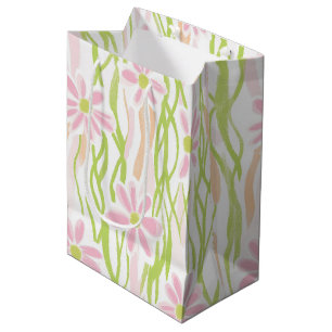 Pastel Retro Floral (8) Medium Gift Bag