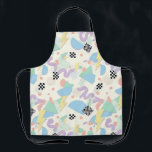 Pastel Retro Memphis Pattern Swirls Apron<br><div class="desc">Elevate your creative projects with this vibrant pastel, pattern featuring a dynamic mix of swirls, triangles and playful squiglys, and bold lightening, bolts. This high-energy composition draws inspiration from classic Memphis design and early 2000s aesthetics, utilizing a soft candy-colored palette. Perfect for digital scrapbooking, textile design, or social media backgrounds,...</div>