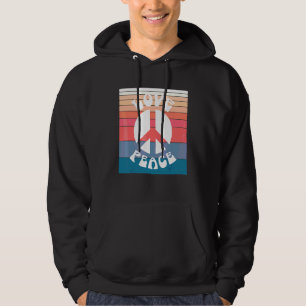 Pastel Retro Vintage 60s 70s Hippie Of Peace Sign Hoodie