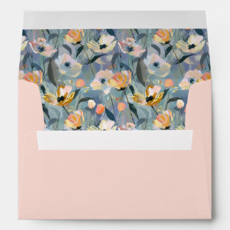 Pastel Retro Vintage Floral Envelope
