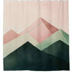 Pastel Ridge – Geometric Mountain Landscape #1