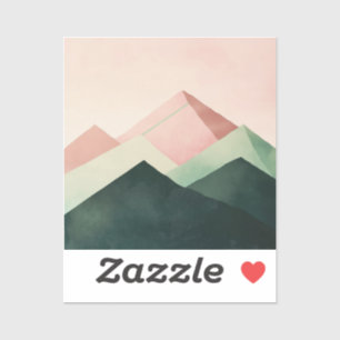 Pastel Ridge – Geometric Mountain Landscape #1