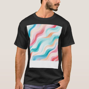 Pastel Ripples Modern Abstract Waves Unleashed 13 T-Shirt