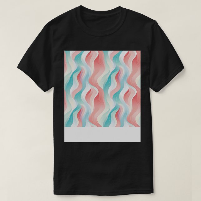 Pastel Ripples Modern Abstract Waves Unleashed 45 T-Shirt (Design Front)
