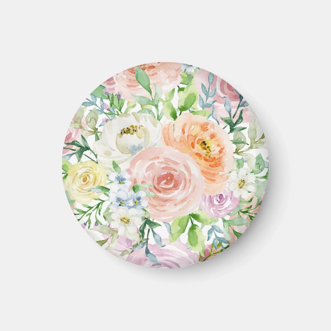 Pastel romantic garden magnet (Front)