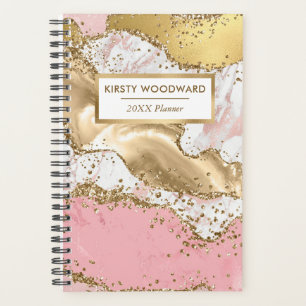 Pastel Rose & Blanc Faux Gold Parties scintillant 