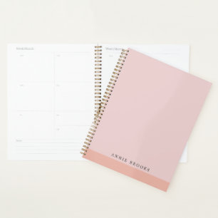 Pastel Rose Colourful Minimalist Personalized 2023 Planner