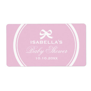 Pastel rose DO-IT-YOURSELF bouteille d'eau baby sh