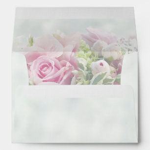 Pastel Rose Élégante enveloppe de bouquet de maria