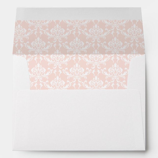 Pastel rose floral arc bébé fille douche Enveloppe (Dos (Bas))
