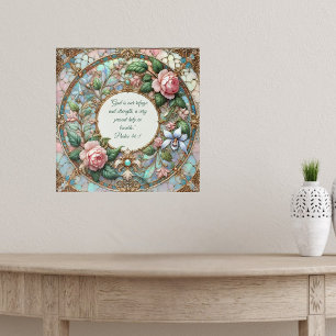 Pastel Rose Garden Customizable Bible Verses  Poster