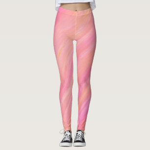 Pastel rose melange peint Leggings