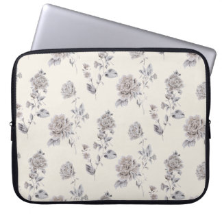 Pastel rose pattern laptop sleeve