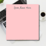 Pastel Rose Unique Personalized Teacher Gifts Notepad<br><div class="desc">Pastel Rose Green Simple,  Unique,  Clean Personalized Notepad. Casual Handwriting Text. Notepad Template. Add your first name,  last name,  initial letters. Personalize for your custom use. Click on the "Customize It" button to change te background colour,  font styles and font colour.</div>