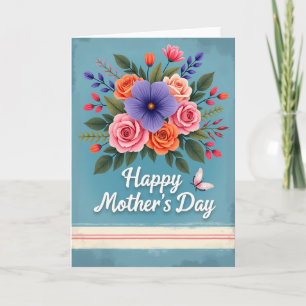 Pastel Roses Mothers Card