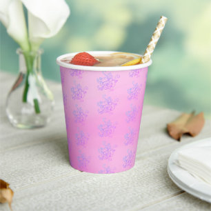 pastel roses paper cups