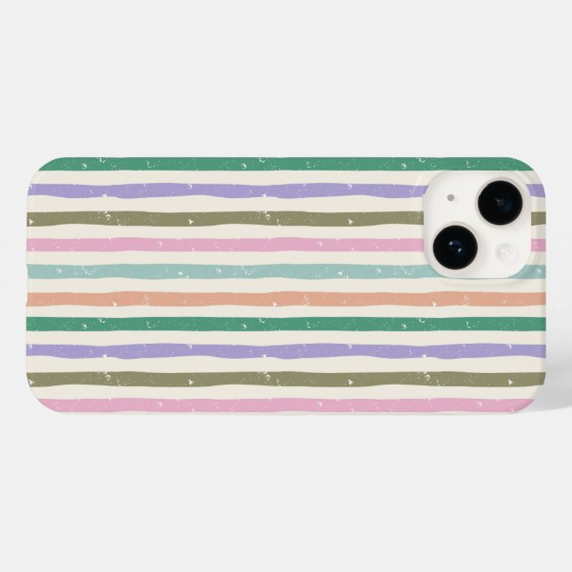 Pastel Rustic Striped Case-Mate iPhone Case (Back (Horizontal))