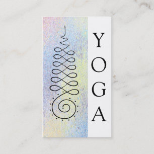 *~* Pastel Sacred Geometry Enlightenment Path Yoga Business Card