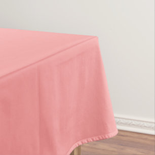 Pastel Salmon Pink Solid Colour Classic Elegant Tablecloth