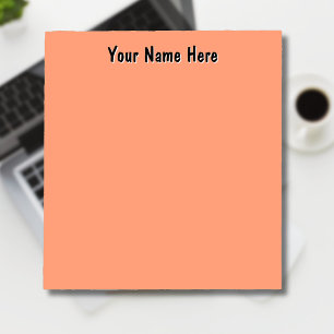 Pastel Salmon Unique Personalized Teacher Gifts Notepad