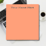 Pastel Salmon Unique Personalized Teacher Gifts Notepad<br><div class="desc">Pastel Salmon Simple, Unique, Clean Personalized Notepad. Casual Handwriting Text. Notepad Template. Add your first name, last name, initial letters. Personalize for your custom use. Click on the "Customize It" button to change te background colour, font styles and font colour.</div>