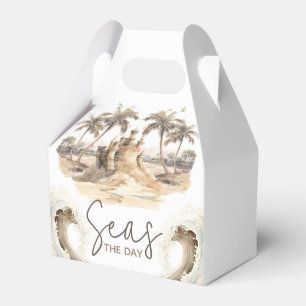 Pastel Sand Beach Party Seas the Day Favor Box