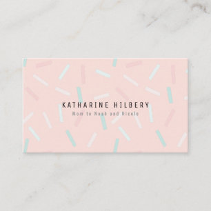 Pastel Saupoudrer Carte de visite maman rose