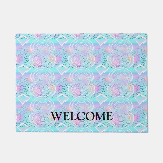 Pastel Scales Under the Sea Doormat (Front)