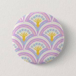 Pastel Scallop Pattern 2 Inch Round Button
