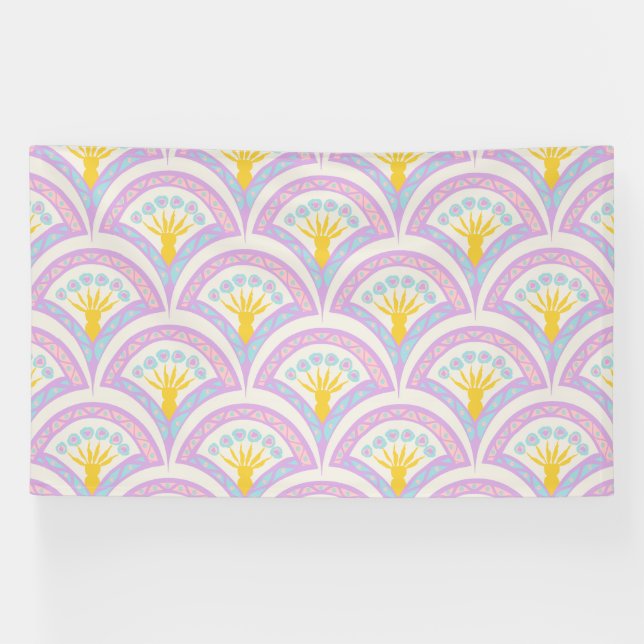 Pastel Scallop Pattern Banner (Horizontal)