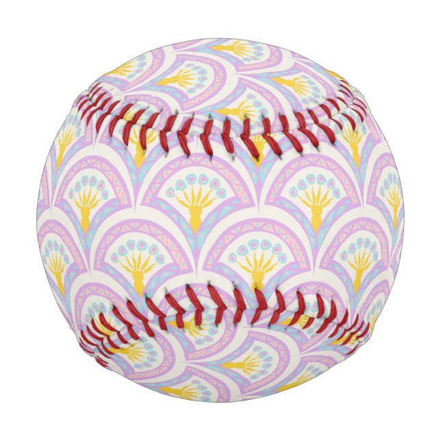 Pastel Scallop Pattern Baseball (Front)