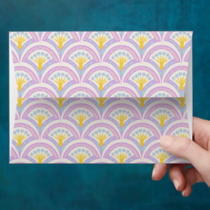 Pastel Scallop Pattern Envelope