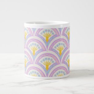 Pastel Scallop Pattern Large Coffee Mug