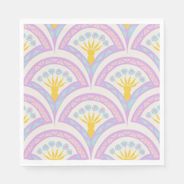 Pastel Scallop Pattern Napkin (Front)