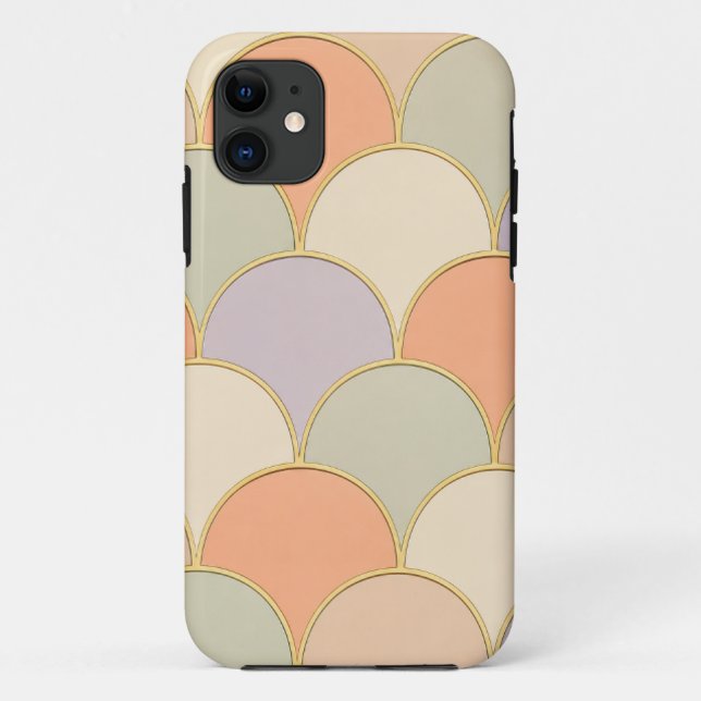 Pastel Scallop Pattern Phone Case (Back)