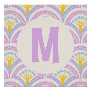 Pastel Scallop Pattern Poster