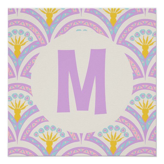 Pastel Scallop Pattern Poster (Front)