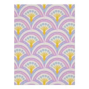 Pastel Scallop Pattern Poster