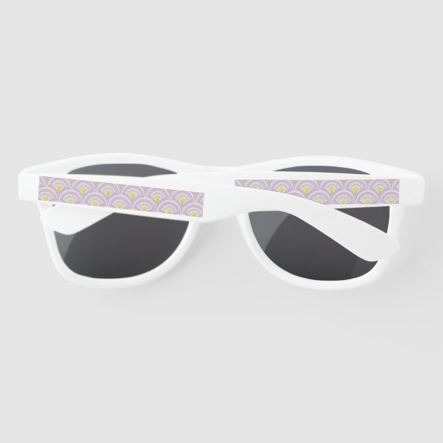 Pastel Scallop Pattern Sunglasses (Back)